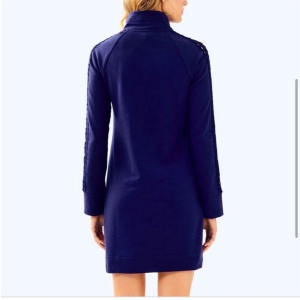 Lilly Pulitzer Skipper Solid Popover Dress Navy XXS - Picture 4 of 8